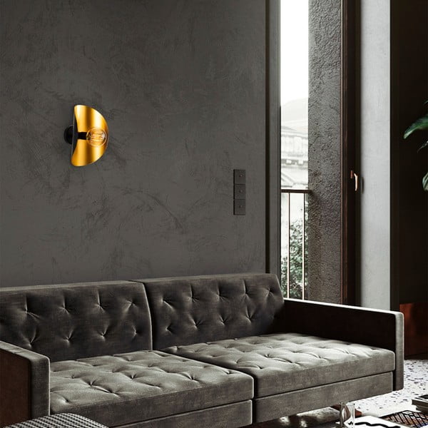 Aplică de perete neagră/aurie Sivani – Opviq lights-image-1