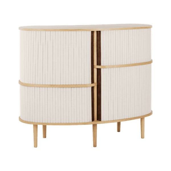 Dulap bej-în culoare naturală cu aspect de lemn de stejar cu ușă glisantă 120x100x50 cm Audacious – UMAGE-image-3