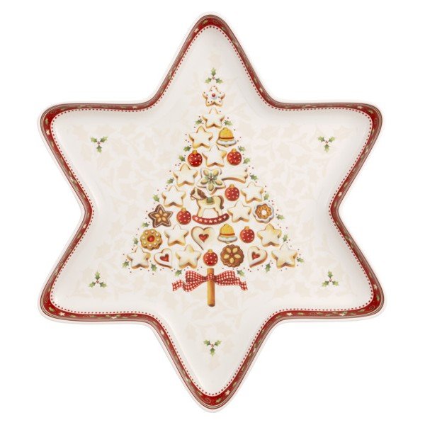 Platou din porțelan cu motiv de Crăciun Villeroy & Boch Gingerbread Village, 37,2 x 32,5 cm-image-1