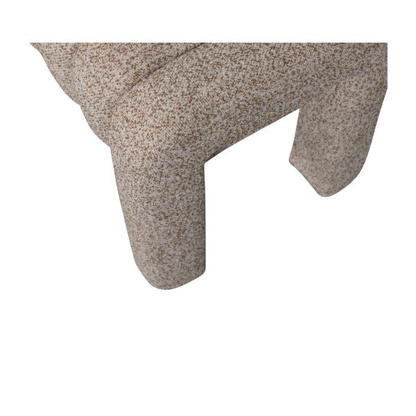 Bancă maro deschis capitonată cu tapițerie din țesătură bouclé Frex – WOOOD-image-4