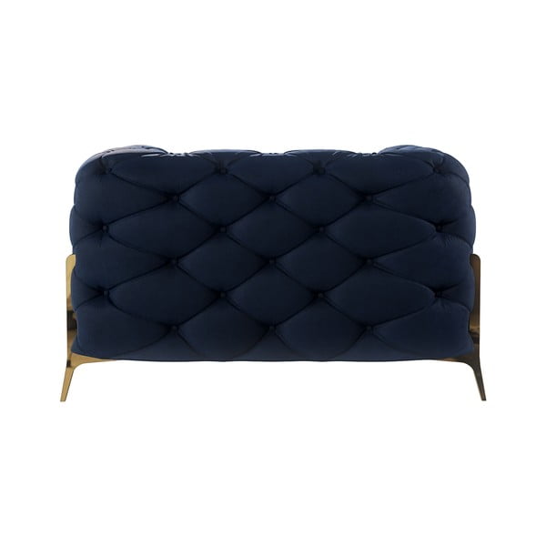 Fotoliu albastru închis cu tapițerie din catifea Chelsea Bis – Ropez-image-3