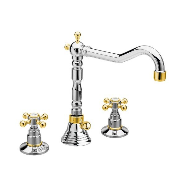 Baterie argintiu-lucioasă/aurie pentru chiuvetă Antea – Sapho