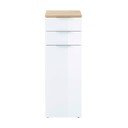 Dulap de baie alb înalt cu aspect de lemn de stejar 39x112 cm Pescara – Germania