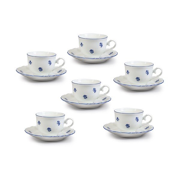 Set veselă din porțelan pentru ceai, cu motive albastre Thun Ophelia-image-2