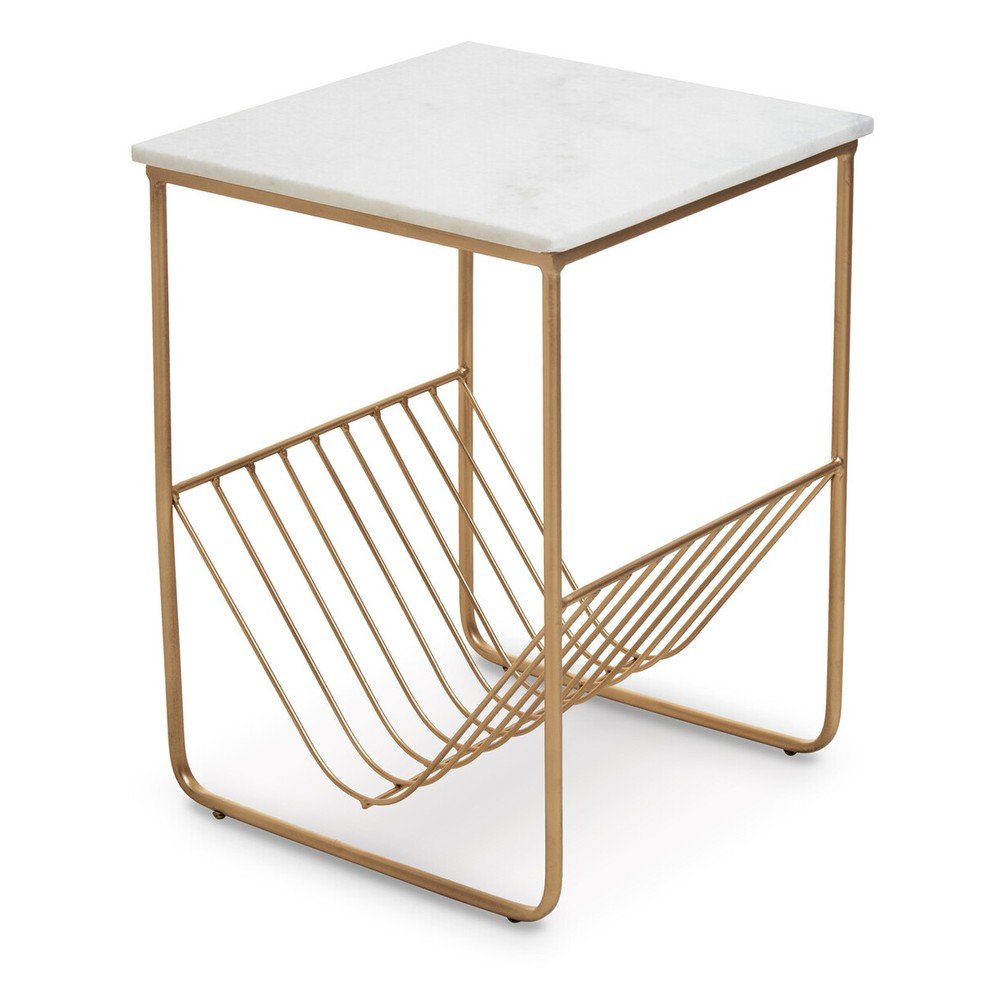 Măsuță auxiliară cu blat din marmură 40x40 cm Mandoli – Premier Housewares