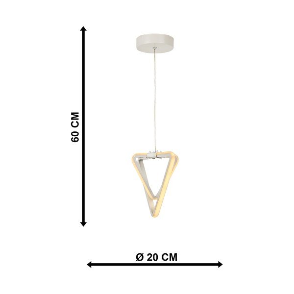 Lustră albă LED din metal ø 20 cm Baris – Squid Lighting-image-4