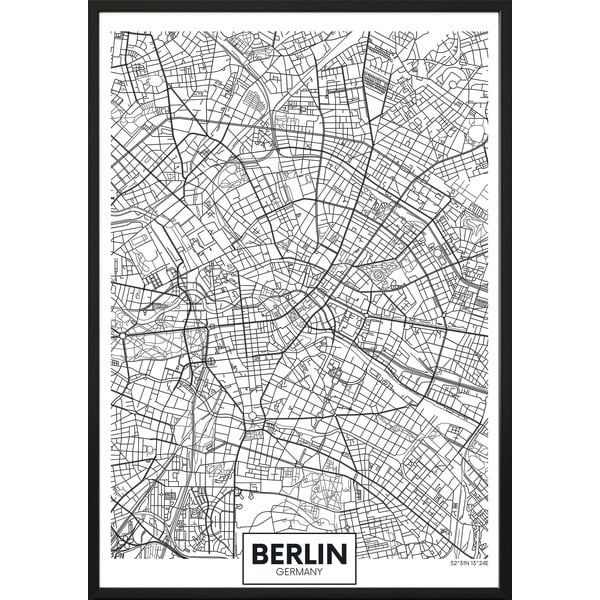 Poster cu ramă pentru perete MAP/BERLIN, 70 x 100 cm