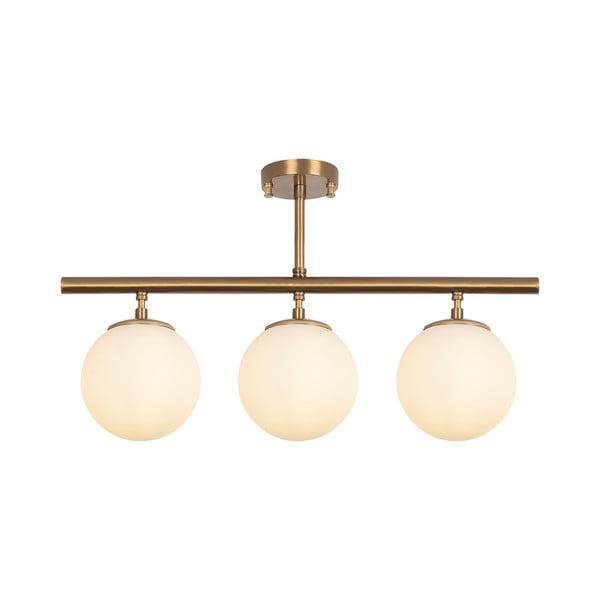 Plafonieră bronz cu abajur din sticlă ø 15 cm Atmaca – Opviq lights-image-2