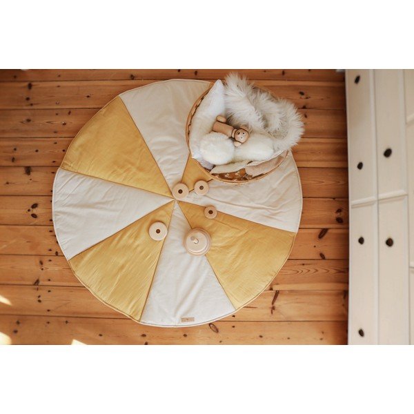 Pătură de joacă pentru copii galbenă Honey Circus - Moi Mili-image-3