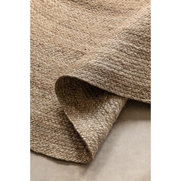 Covor grej reversibil rotund din iută ø 140 cm Braided – Hanse Home-image-2