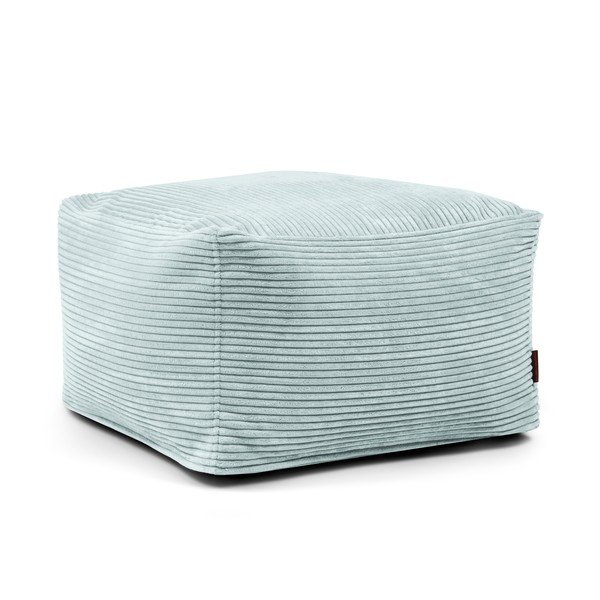 Fotoliu bean bag verde mentă cu tapițerie din catifea reiată Softbox MooG – SLOWDOWN