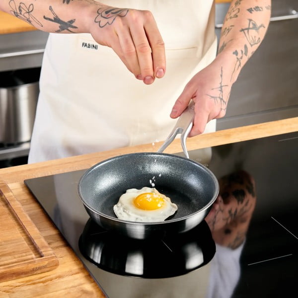 Tigaie cu suprafață antiaderentă din oțel inoxidabil ø 20 cm Lucca 3.0 – FABINI-image-1