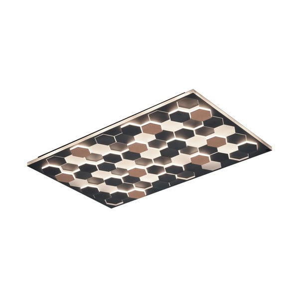 Plafonieră neagră LED cu control vocal/cu control prin aplicații mobile cu abajur din metal 70x115 cm Cifavo – CINQUE-image-1