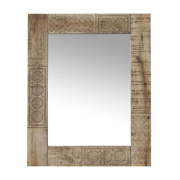 Oglindă cu ramă din lemn de mango Massive Home Ella, lungime 90 cm