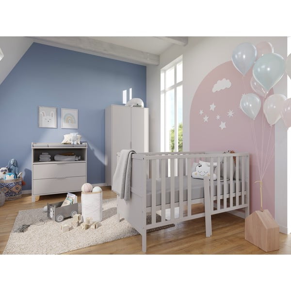 Comodă de copii, crem, cu masă de schimbat 89x102x77 cm Alkmaar – Germania-image-4