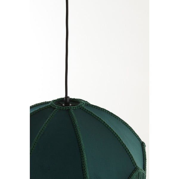 Lustră în culoarea petrol cu abajur textil ø 50 cm Malacia – Light & Living-image-4