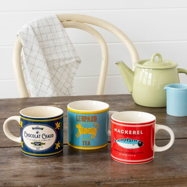 Cană roșie-crem din ceramică 350 ml Fish – Rex London-image-3