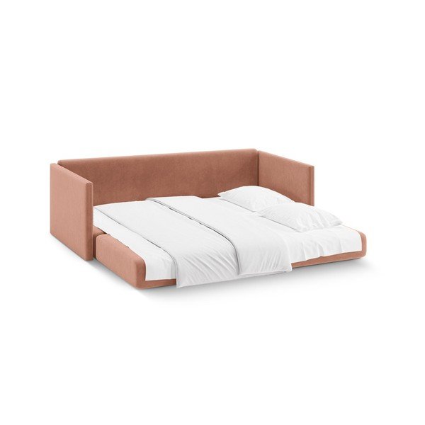 Canapea roz extensibilă cu tapițerie din catifea 209 cm Shannon – Cosmopolitan Design-image-3