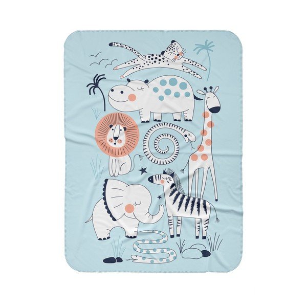 Pătură pentru copii albastră 85x125 cm – OYO kids