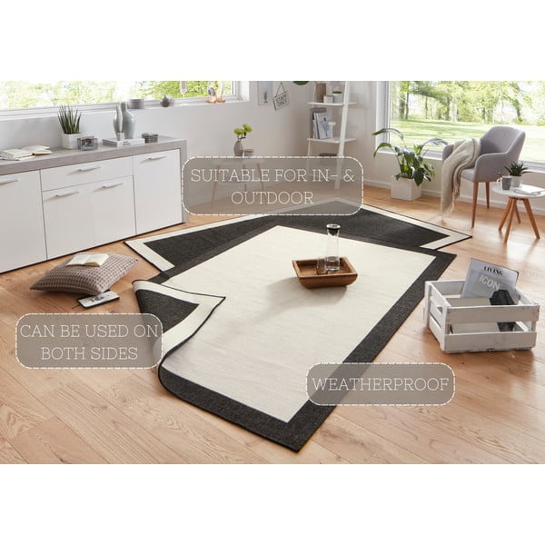 Covor adecvat pentru exterior NORTHRUGS Panama, 200 x 290 cm, negru - crem-image-4