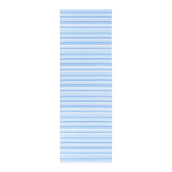 Covor potrivit pentru exterior Narma Hullo, 70 x 350 cm, albastru - alb