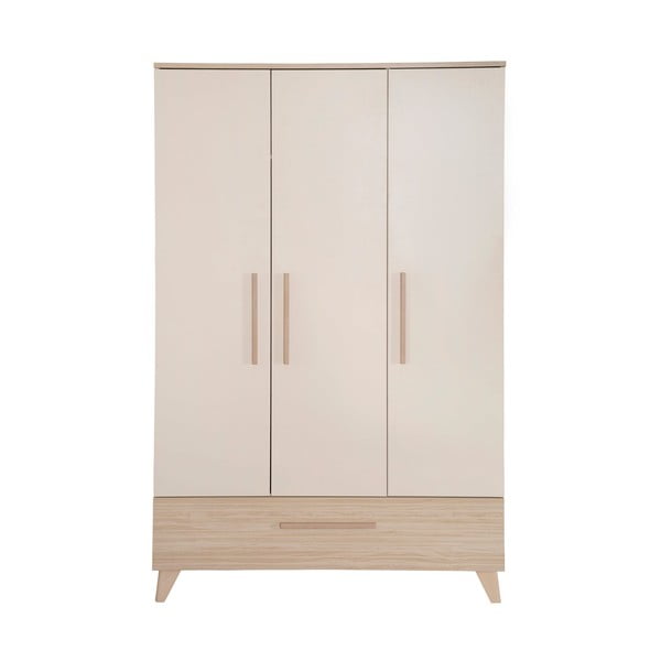 Șifonier de copii crem/în culoare naturală cu aspect de lemn de stejar 118x190x52 cm Sidney – Roba