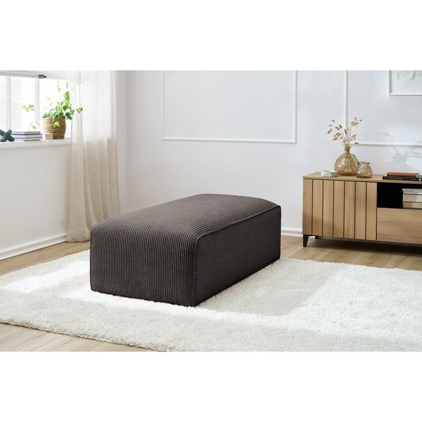 Taburet modular maro cu tapițerie din catifea reiată Megeve – Bobochic Paris-image-4