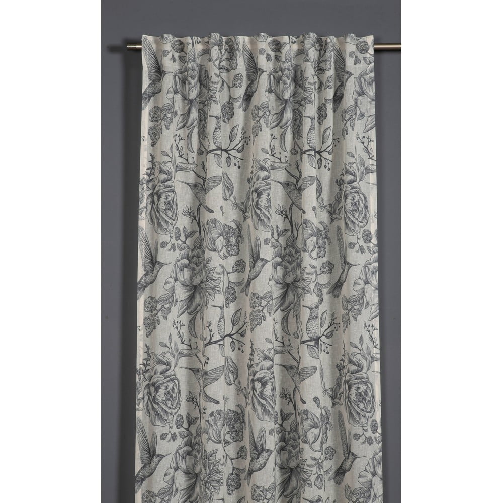 Draperie gri 135x245 cm Birds and Roses – Sehlbach