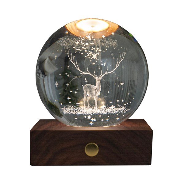 Decorațiune luminoasă maro închis cu USB Amber – Gingko