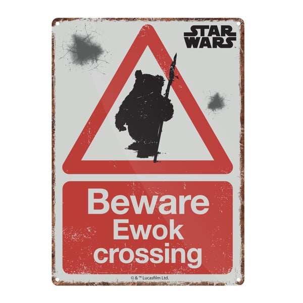 Placă decorativă Star Wars™ Ewok, 15 x 21 cm