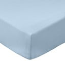 Cearceaf albastru din bumbac percal cu elastic 185x200 cm Cotton Percale – Bianca