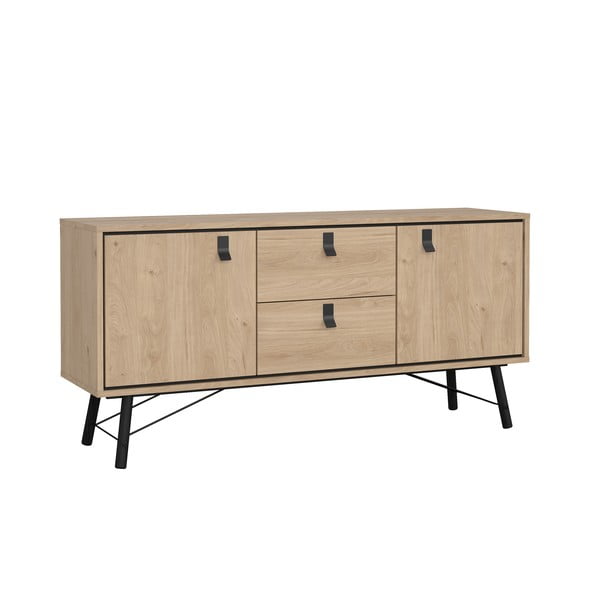 Comodă în culoare naturală cu aspect de lemn de stejar 150x72x40 cm Ry – Tvilum-image-3