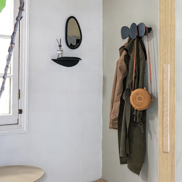 Cuier de perete negru din metal 35 cm Tumulo – Spinder Design-image-1