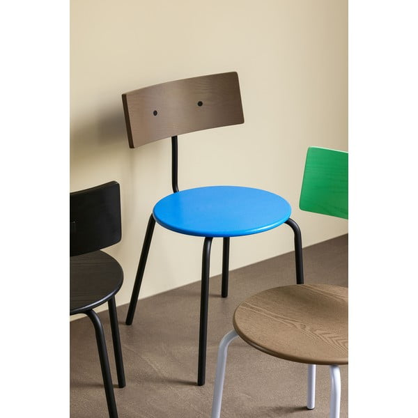 Scaune de dining albastre/în culoare naturală 4 buc. Koi – Hübsch-image-1