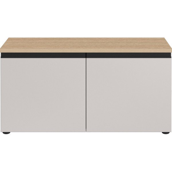 Pantofar grej/în culoare naturală deschisă cu bancă 96x49x41 cm Cormano – Germania-image-4