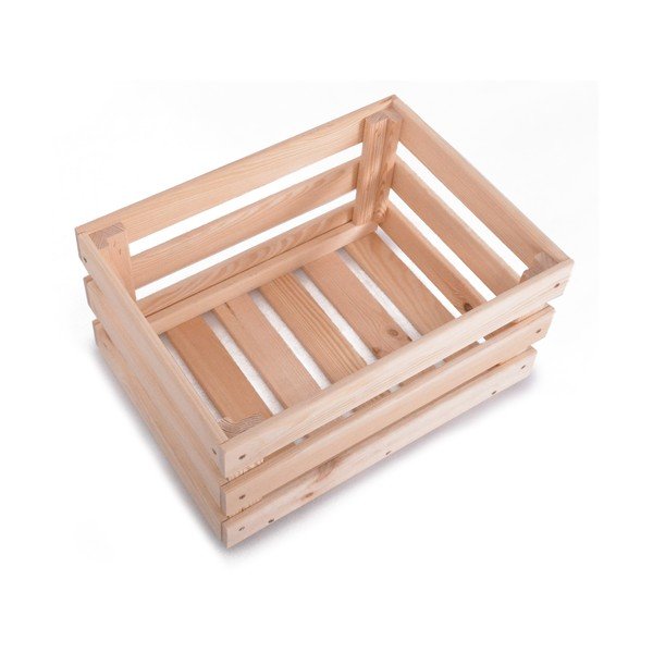 Cutie de depozitare în culoare naturală din lemn 42x29x22 cm Apple Box – Rojaplast-image-1