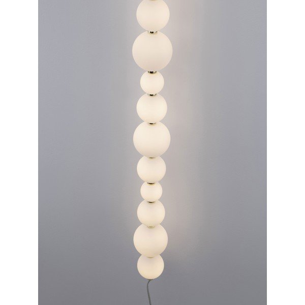 Aplică de perete albă/aurie LED cu intensitate reglabilă din metal Perla – Nova Luce-image-3
