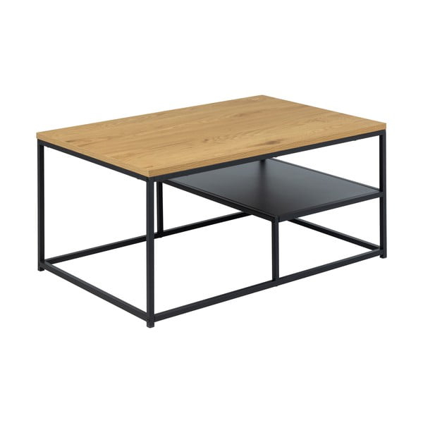 Măsuță de cafea în culoare naturală cu blat cu aspect de lemn de stejar 60x90 cm Gila – Actona-image-4