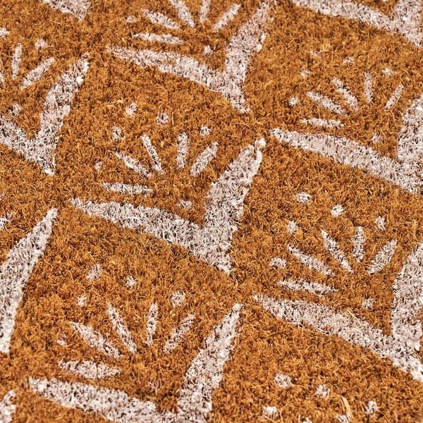 Covoraș de intrare din fibre de nucă de cocos 60x40 cm Mini White – Casa Selección-image-1