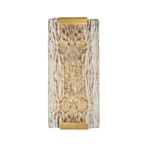 Aplică de perete aurie din sticlă Oblin – Mauro Ferretti