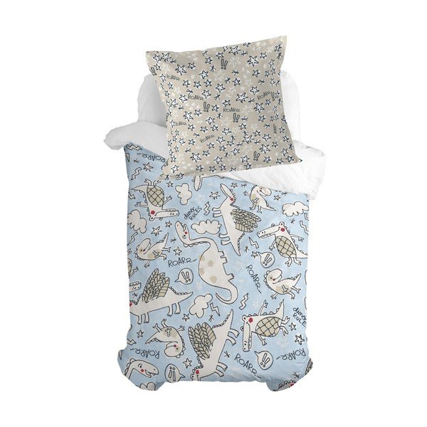 Față de pernă din bumbac pentru copii Moshi Moshi Dino Friends, 80 x 80 cm-image-3