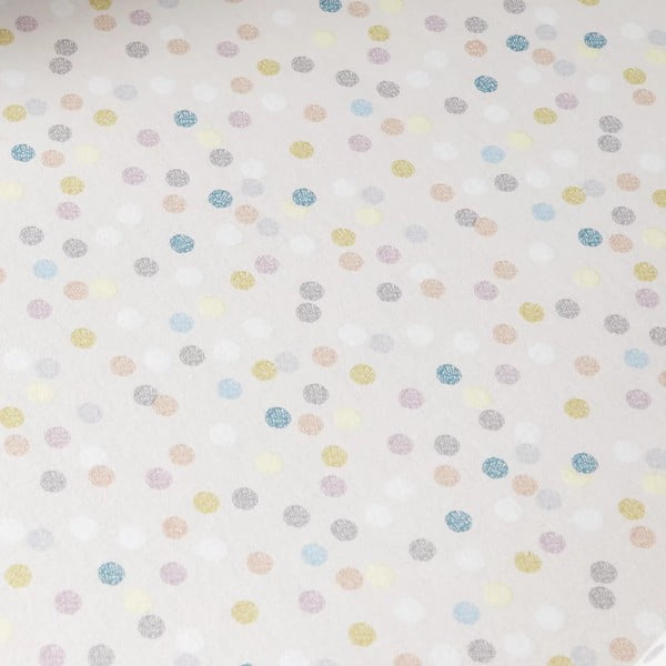 Cearceaf pentru copii din flanelă cu elastic 90x190 cm Balloons Spot – Bianca-image-2