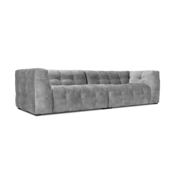 Canapea cu tapițerie din catifea Windsor & Co Sofas Vesta, 280 cm, gri-image-3