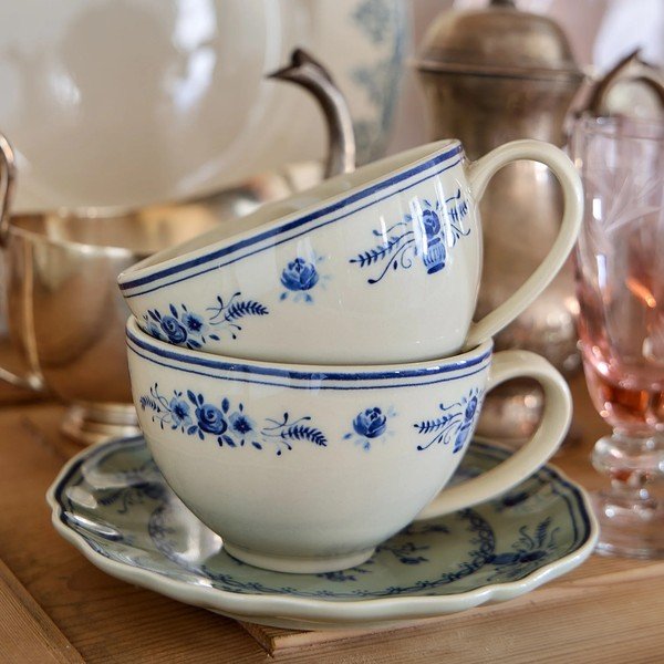 Ceașcă albastră/bej din gresie ceramică 260 ml Vila – Costa Nova-image-4