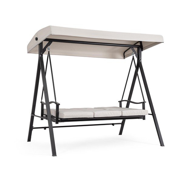 Balansoar de grădină gri antracit/bej din metal Taurus – Bizzotto-image-2