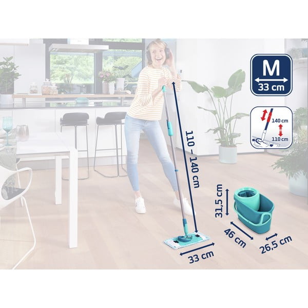 Mop cu găleată și husă mop de rezervă Clean Twist M Ergo - LEIFHEIT-image-1