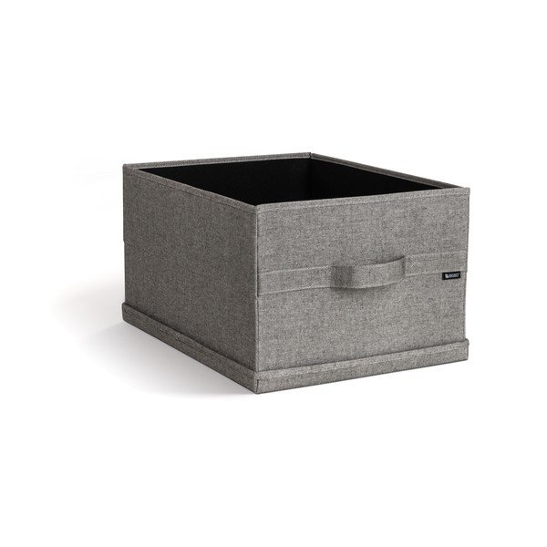Cutie de depozitare gri din material textil cu capac 36x46x25 cm Soft Storage Large – Bigso-image-1