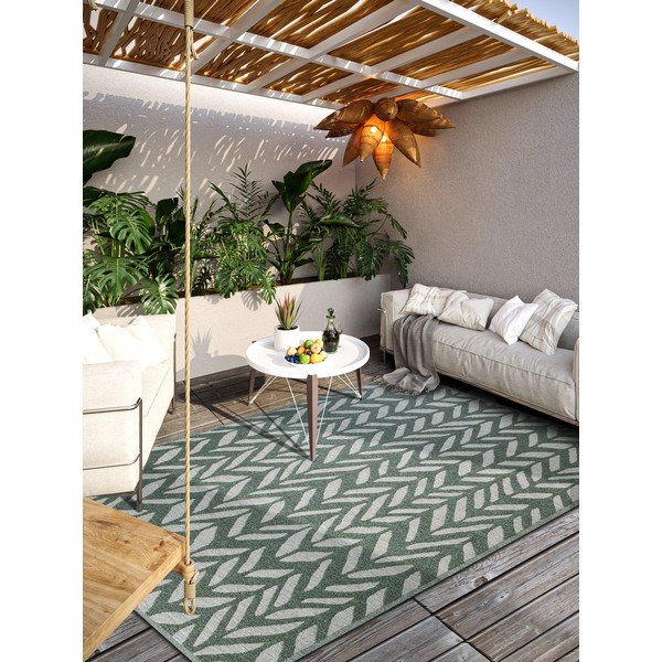 Covor de exterior verde din fibre reciclate 160x230 cm Georgette – Villeroy&Boch-image-1