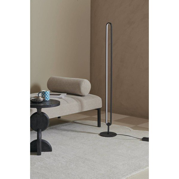 Lampadar negru mat LED cu intensitate reglabilă din metal (înălțime 130 cm) Loop – Ellos Home-image-2
