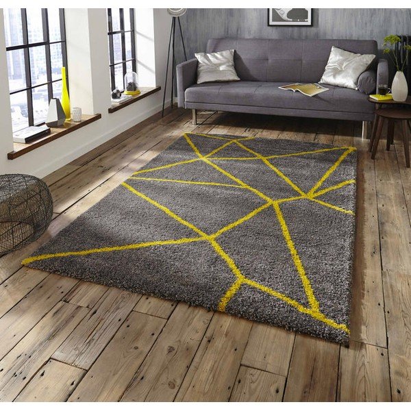 Covor Think Rugs Royal Nomadic Grey & Yellow, 120 x 170 cm, gri - galben-image-1